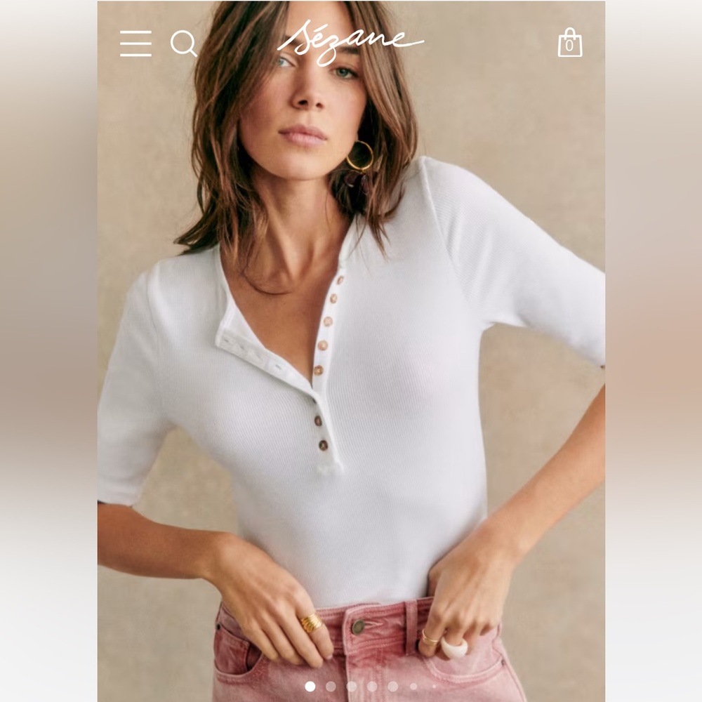 Theodora T-shirt in Ecru